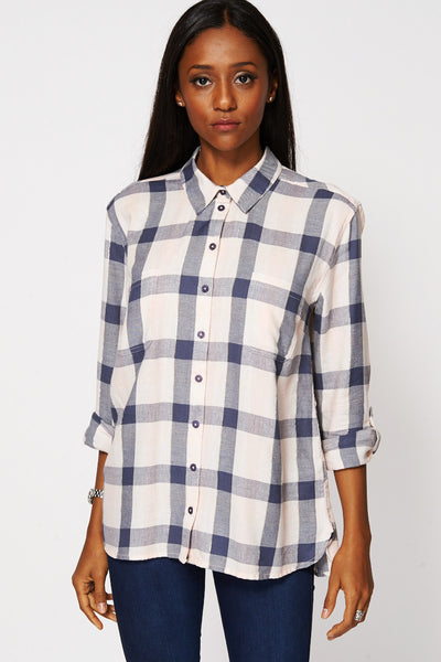 Lurex Stitched Two Pocket Checked Shirt-Multi-UK 14 - EU 42