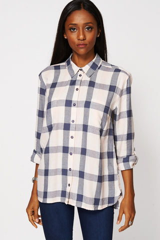 Lurex Stitched Two Pocket Checked Shirt-Multi-UK 14 - EU 42
