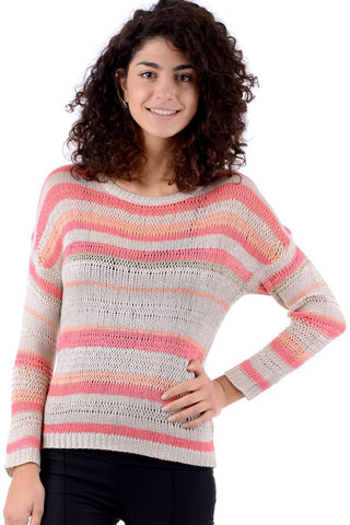 Lightweight Multi-Coloured Top With Stripes