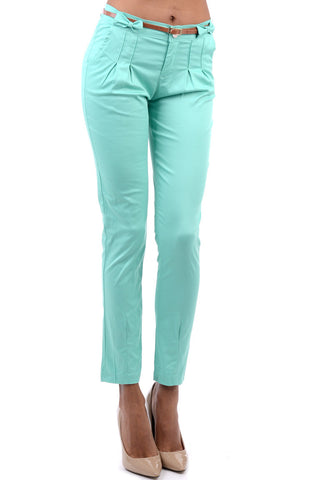 Smart Trousers With Bow Detail-Light Brown-Large - UK (12-14)