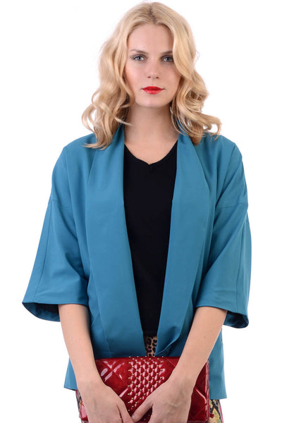 Open Front Teal Blazer