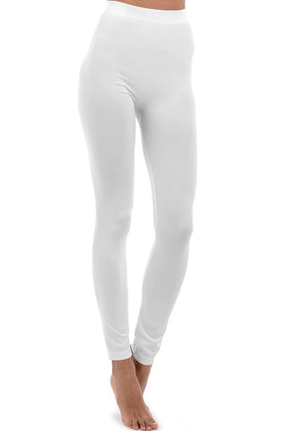 Long White Leggings with Stretch