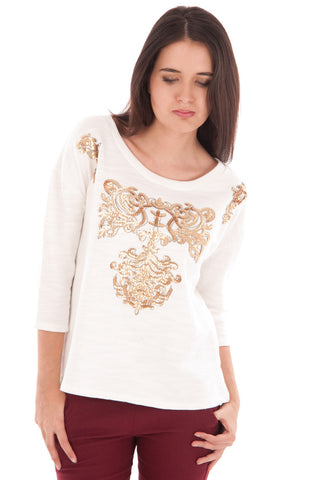 Loose Fit Jumper with Sequin Embellishment