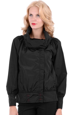 Short Length Jacket With Oversized Collar-Grey-T3 - UK (12-14)