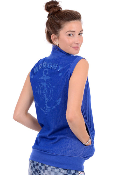 Sleeveless Zipped Hoodie