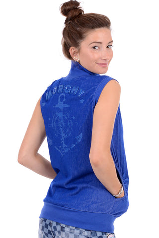 Sleeveless Zipped Hoodie