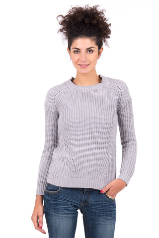Chunky Knitted Jumper AVAILABLE IN PLUS SIZES-Grey-UK 12 - EU 40