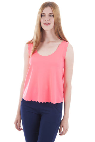 Loose Vest Top-Coral-SM - UK (8-10)