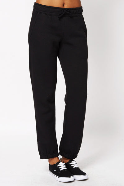 Black Soft Brushed Sweatpants -Black-UK 12 - EU 40