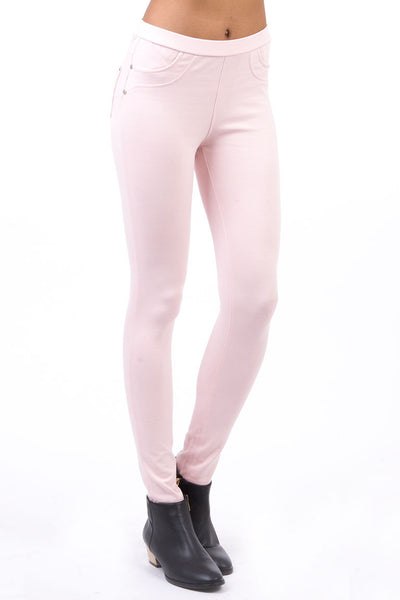 Skinny Trousers With Pockets-Dusty Pink-Medium - UK (10-12)