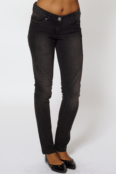 Faded Black Skinny Jeans-Black-12