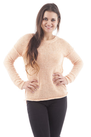 Peach Knitted Jumper-Peach-XXL - UK (16-18)