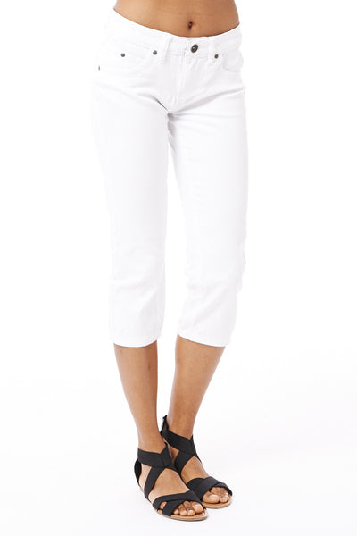 Cropped White Jeans-White-UK 6 - EU 34