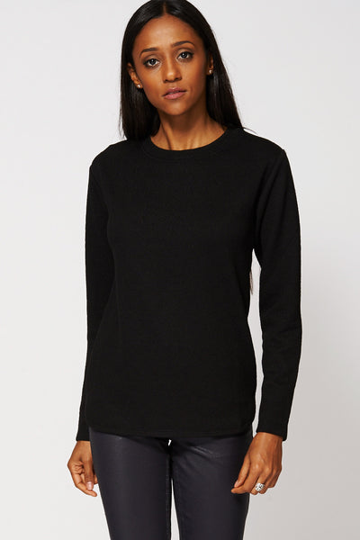 Black Abstract Pattern Sweatshirt-Black-M
