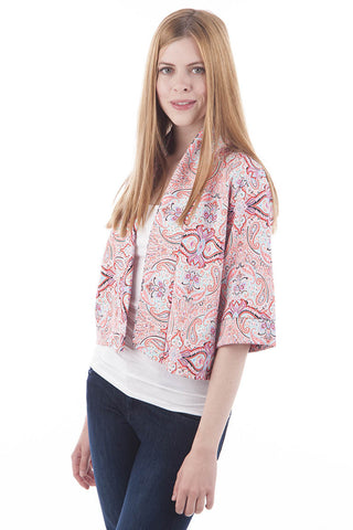Multicolour Half Sleeve Blazer -Multi-UK 8 - EU 36
