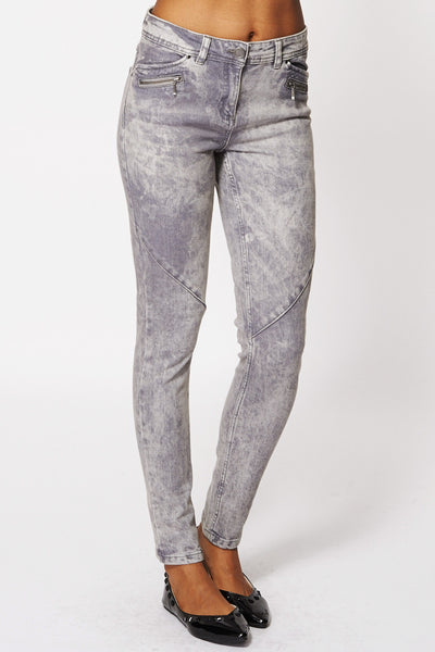 Acid Washed Grey Skinny Jeans Ex-Branded-Grey-18